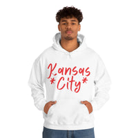 Kansas City Football Red Unisex Heavy Blend Hooded Sweatshirt! Football Season!