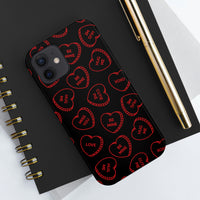 Valentines Day Candy Hearts Red and Black Tough Phone Cases, Case-Mate! Spring Vibes!