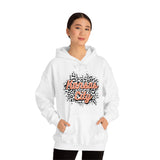 Kansas City Football Grey and Pink Leopard Print Unisex Heavy Blend Hooded Sweatshirt! Football Season!