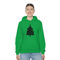 Star Christmas Tree Minimalistic Design Unisex Heavy Blend Hooded Sweatshirt! Winter Vibes!