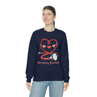 Valentines Day Emergency Department Stethoscope Heart Unisex Heavy Blend Crewneck Sweatshirt! Spring Vibes!