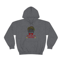 Just Really Love Christmas Bun Girl Unisex Heavy Blend Hooded Sweatshirt! Winter Vibes!