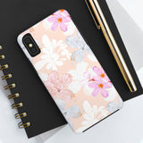 Pink Floral Hibiscus Flowers Tough Phone Cases, Case-Mate! Summer Vibes!