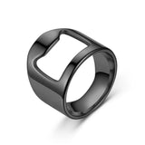 Stainless Steel Punk Ring Bottle Opener - Party Essential, Fashionable Beer Accessory