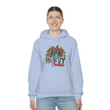 Merry Christmas Sunflower Holiday Unisex Heavy Blend Hooded Sweatshirt! Winter Vibes!