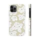 Crème Hibiscus Floral Tough Phone Cases, Case-Mate! Summer Vibes!