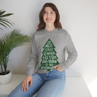 It's What is Around the Tree That Matters Unisex Heavy Blend Crewneck Sweatshirt! Winter Vibes!