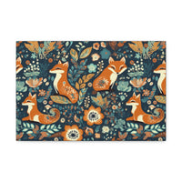 Vintage 70's Inspired Floral Foxy Canvas Gallery Wraps!