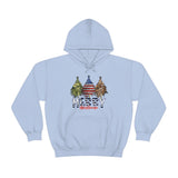 Rustic Military Merry Christmas Holiday Unisex Heavy Blend Hooded Sweatshirt! Winter Vibes!