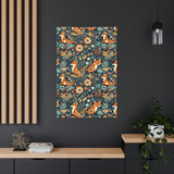 Vintage 70's Inspired Floral Foxy Canvas Gallery Wraps!