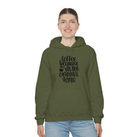 Coffee... Because its to Early for Wine Unisex Heavy Blend Hooded Sweatshirt! Sarcastic Vibes!