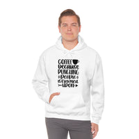 Coffee... Because Punching People is Frowned Upon! Unisex Heavy Blend Hooded Sweatshirt! Sarcastic Vibes!