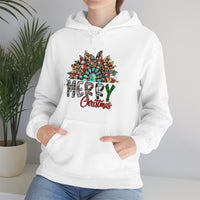 Merry Christmas Sunflower Holiday Unisex Heavy Blend Hooded Sweatshirt! Winter Vibes!