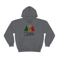 Merry Christmas Leopard Print Unisex Heavy Blend Hooded Sweatshirt! Winter Vibes!