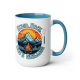 Stand Back Dad is Grilling Fathers Day Two-Tone Coffee Mugs, 15oz!