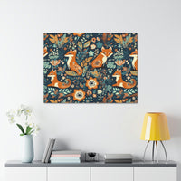 Vintage 70's Inspired Floral Foxy Canvas Gallery Wraps!