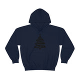 Christmas Tree Wrap Minimalistic Design Unisex Heavy Blend Hooded Sweatshirt! Winter Vibes!