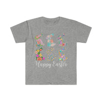 Happy Easter Bunny Florals Unisex Graphic Tee! Spring Vibes!