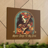 Vintage 70's Inspired Music Sings To My Soul Canvas Gallery Wraps!