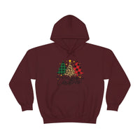 Merry Christmas Leopard Print Unisex Heavy Blend Hooded Sweatshirt! Winter Vibes!