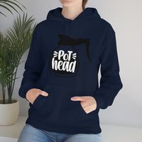 Pot Head Coffee Lovers Unisex Heavy Blend Hooded Sweatshirt! Sarcastic Vibes!