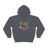 Rustic Military Merry Christmas Holiday Unisex Heavy Blend Hooded Sweatshirt! Winter Vibes!