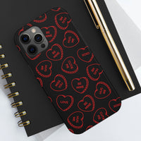 Valentines Day Candy Hearts Red and Black Tough Phone Cases, Case-Mate! Spring Vibes!