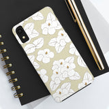 Crème Hibiscus Floral Tough Phone Cases, Case-Mate! Summer Vibes!