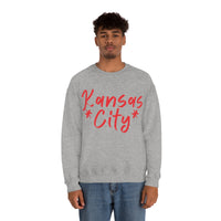 Kansas City Football Unisex Heavy Blend Crewneck Sweatshirt! Football Season!