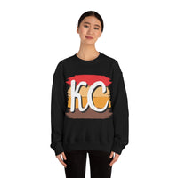 Kansas City Football Paint Stripe Vintage KC Unisex Heavy Blend Crewneck Sweatshirt! Football Season!