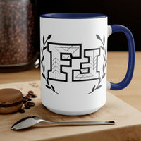 Freckled Fox Company Brand Logo 2023 Two-Tone Coffee Mugs, 15oz! Merch! Spring Vibes!