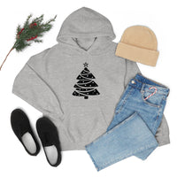 Christmas Tree Wrap Minimalistic Design Unisex Heavy Blend Hooded Sweatshirt! Winter Vibes!