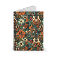 Vintage 70's Inspired Guitar Floral Spiral Journal!