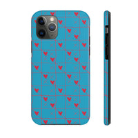 Valentines Day Tic Tac Toe Hearts Blue Tough Phone Cases, Case-Mate! Spring Vibes!