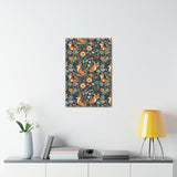 Vintage 70's Inspired Floral Foxy Canvas Gallery Wraps!