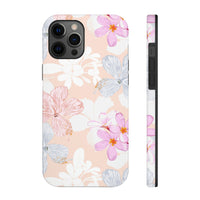 Pink Floral Hibiscus Flowers Tough Phone Cases, Case-Mate! Summer Vibes!