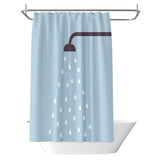 Modern Minimalist Waterproof Shower Curtain with Exclusive Artwork