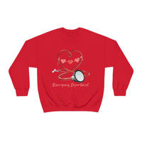 Valentines Day Emergency Department Stethoscope Heart Unisex Heavy Blend Crewneck Sweatshirt! Spring Vibes!