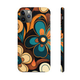 Vintage Florals Brown and Teal Tough Phone Cases, Case-Mate!