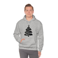 Christmas Tree Wrap Minimalistic Design Unisex Heavy Blend Hooded Sweatshirt! Winter Vibes!