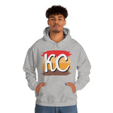 Kansas City Football Paint Stripe KC Unisex Heavy Blend Hooded Sweatshirt! Football Season!