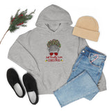 Just Really Love Christmas Bun Girl Unisex Heavy Blend Hooded Sweatshirt! Winter Vibes!