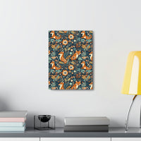 Vintage 70's Inspired Floral Foxy Canvas Gallery Wraps!