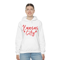 Kansas City Football Red Unisex Heavy Blend Hooded Sweatshirt! Football Season!