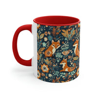 Vintage 70's Floral Foxy Accent Coffee Mug, 11oz!