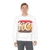 Kansas City Football Paint Stripe Vintage KC Unisex Heavy Blend Crewneck Sweatshirt! Football Season!