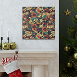 Vintage 70's Inspired Musical Notes Floral Canvas Gallery Wraps!