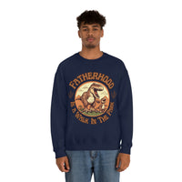 Fatherhood is a Walk in the park Fathers Day Unisex Heavy Blend Crewneck Sweatshirt!