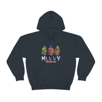 Rustic Military Merry Christmas Holiday Unisex Heavy Blend Hooded Sweatshirt! Winter Vibes!