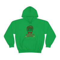 Just Really Love Christmas Bun Girl Unisex Heavy Blend Hooded Sweatshirt! Winter Vibes!